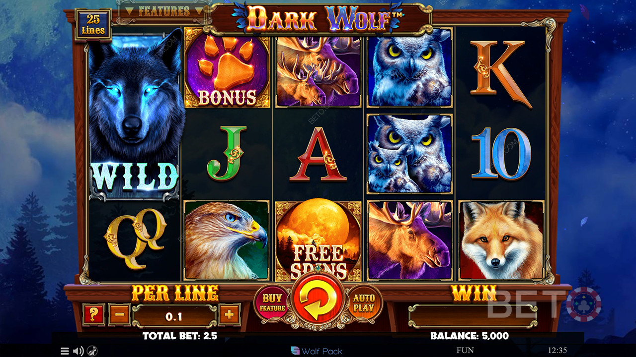 Đánh giá Dark Wolf của BETO Slots