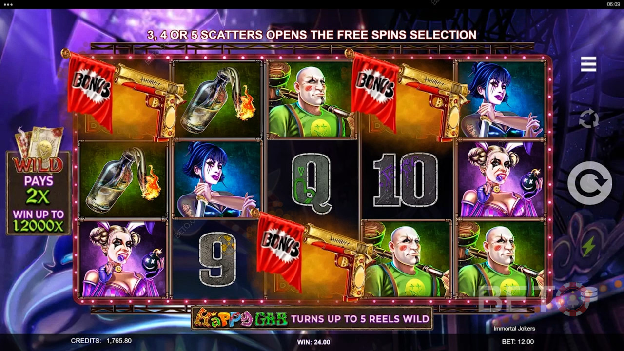 Đánh giá Immortal Jokers của BETO Slots