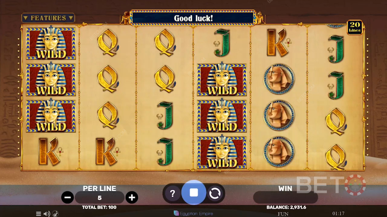 Đánh giá về cát Ai Cập của BETO Slots