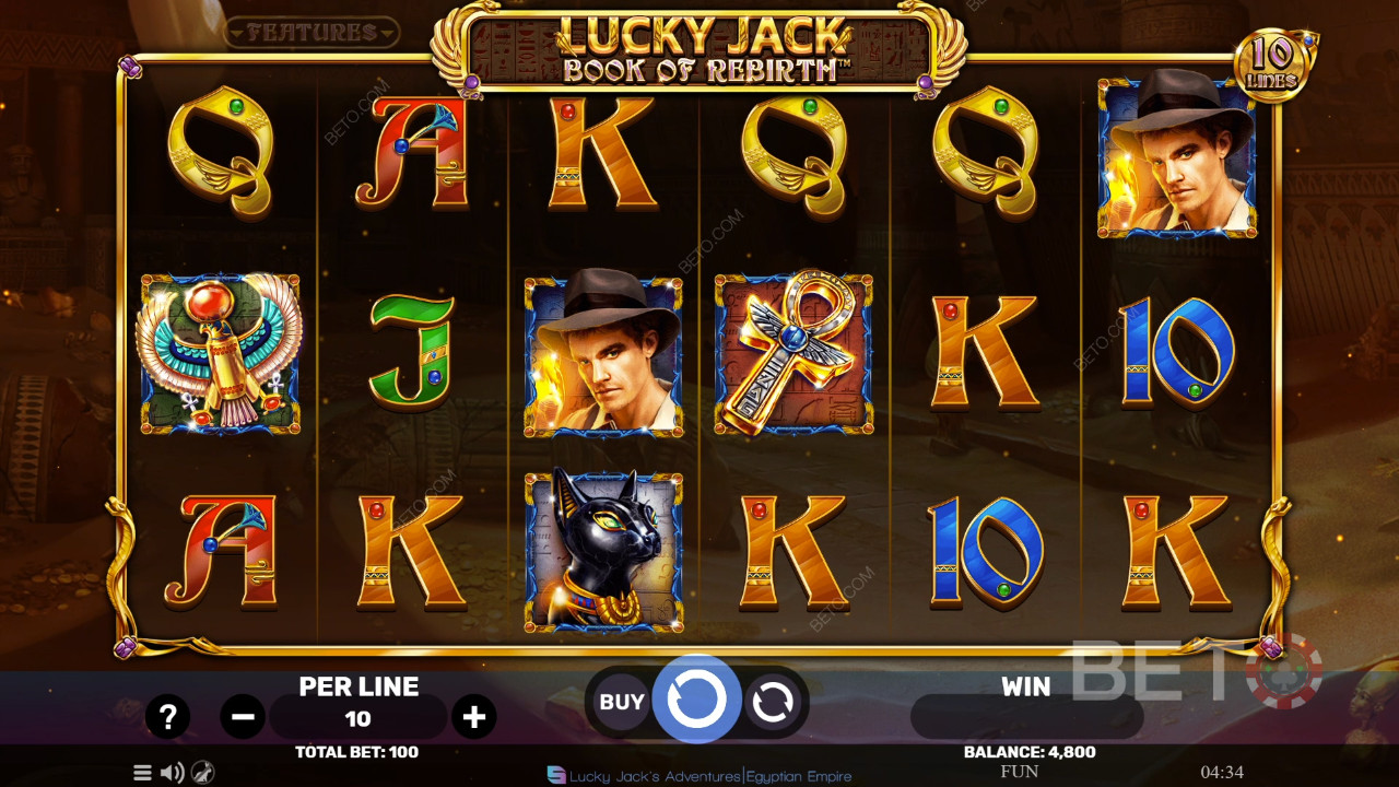 Đánh giá Lucky Jack - Book Of Rebirth của BETO Slots