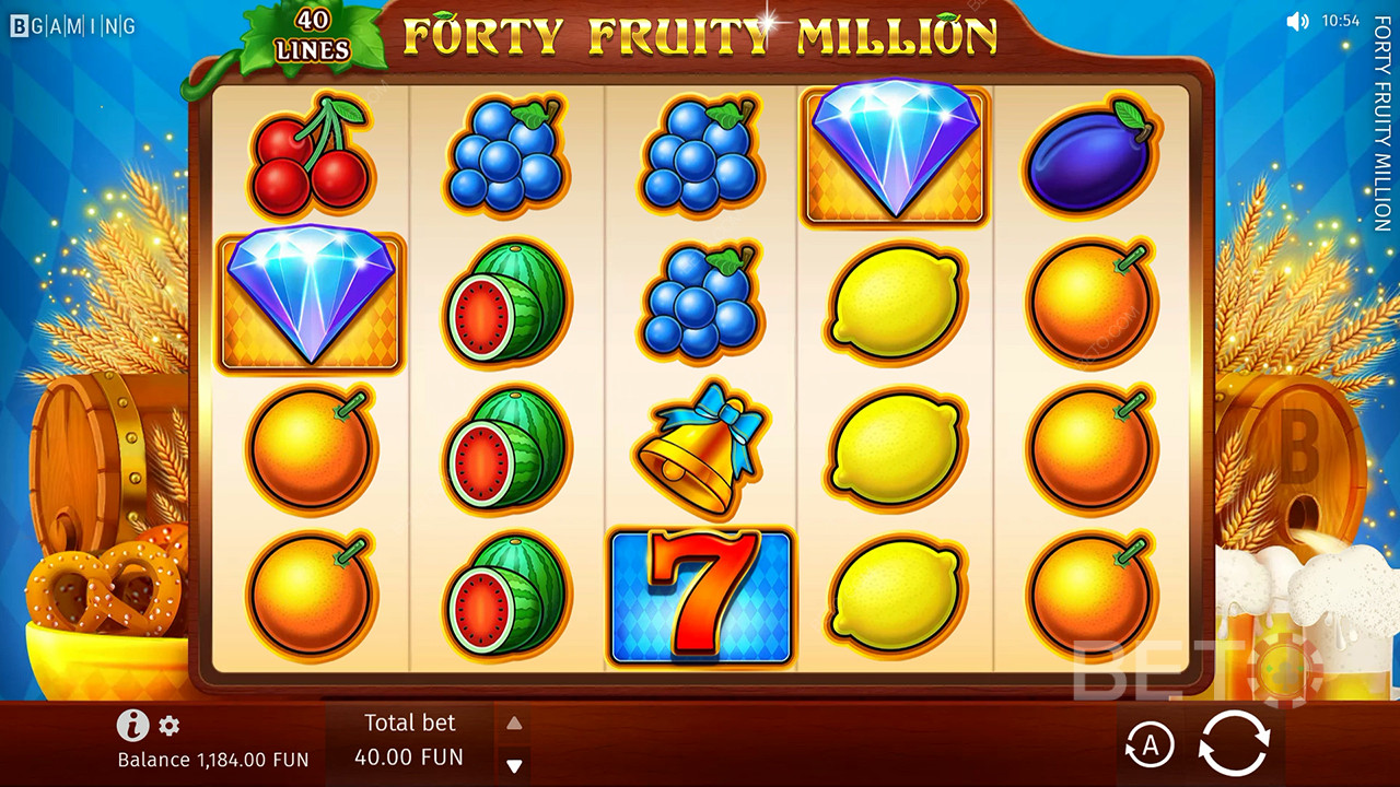 Đánh giá Forty Fruity Million của BETO Slots