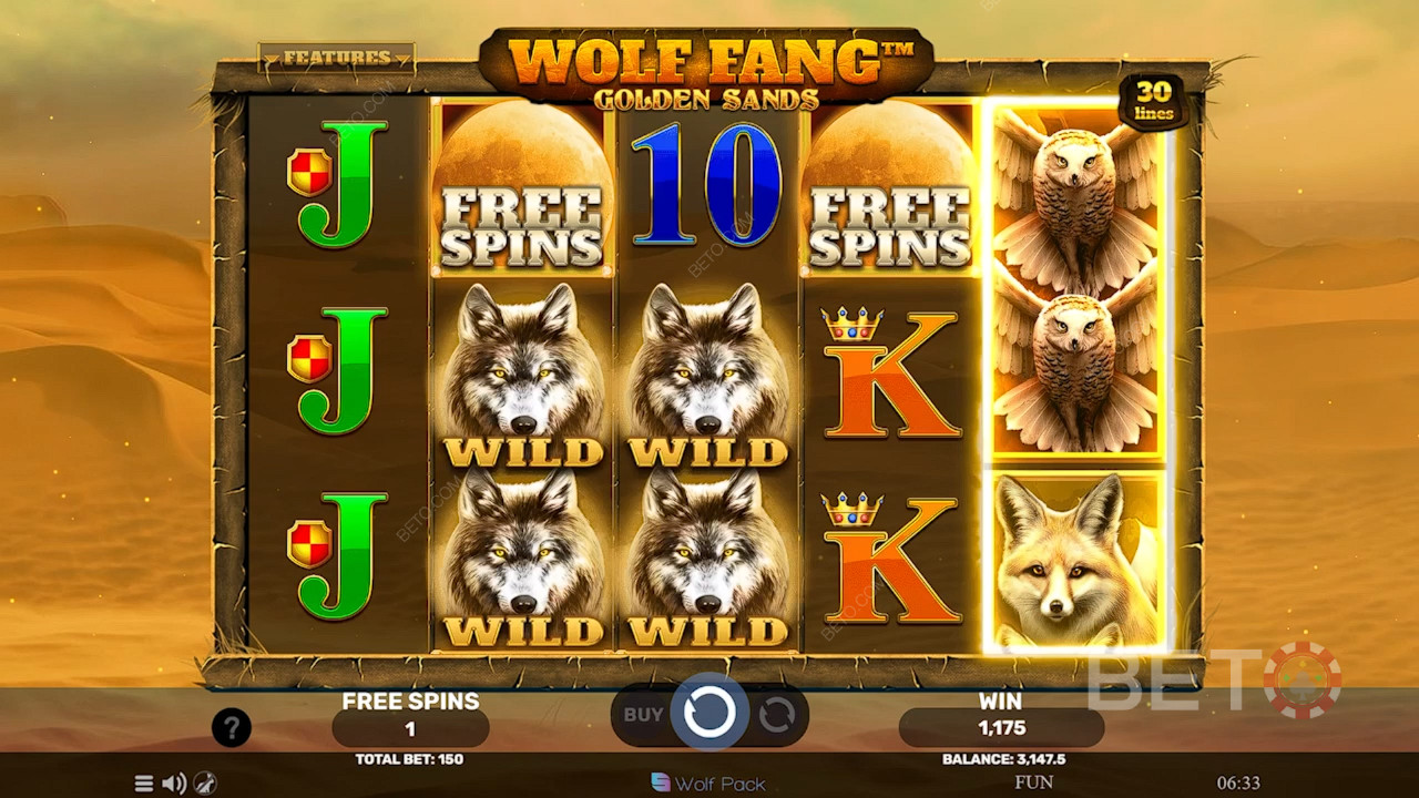 Đánh giá Wolf Fang Golden Sands của BETO Slots