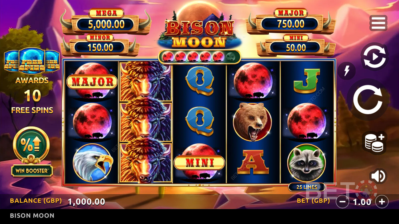 Đánh giá Bison Moon của BETO Slots