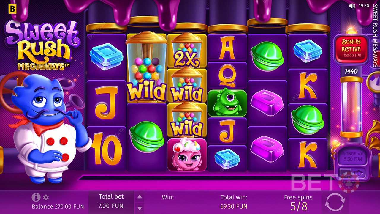 Đánh giá Sweet Rush Megaways của BETO Slots