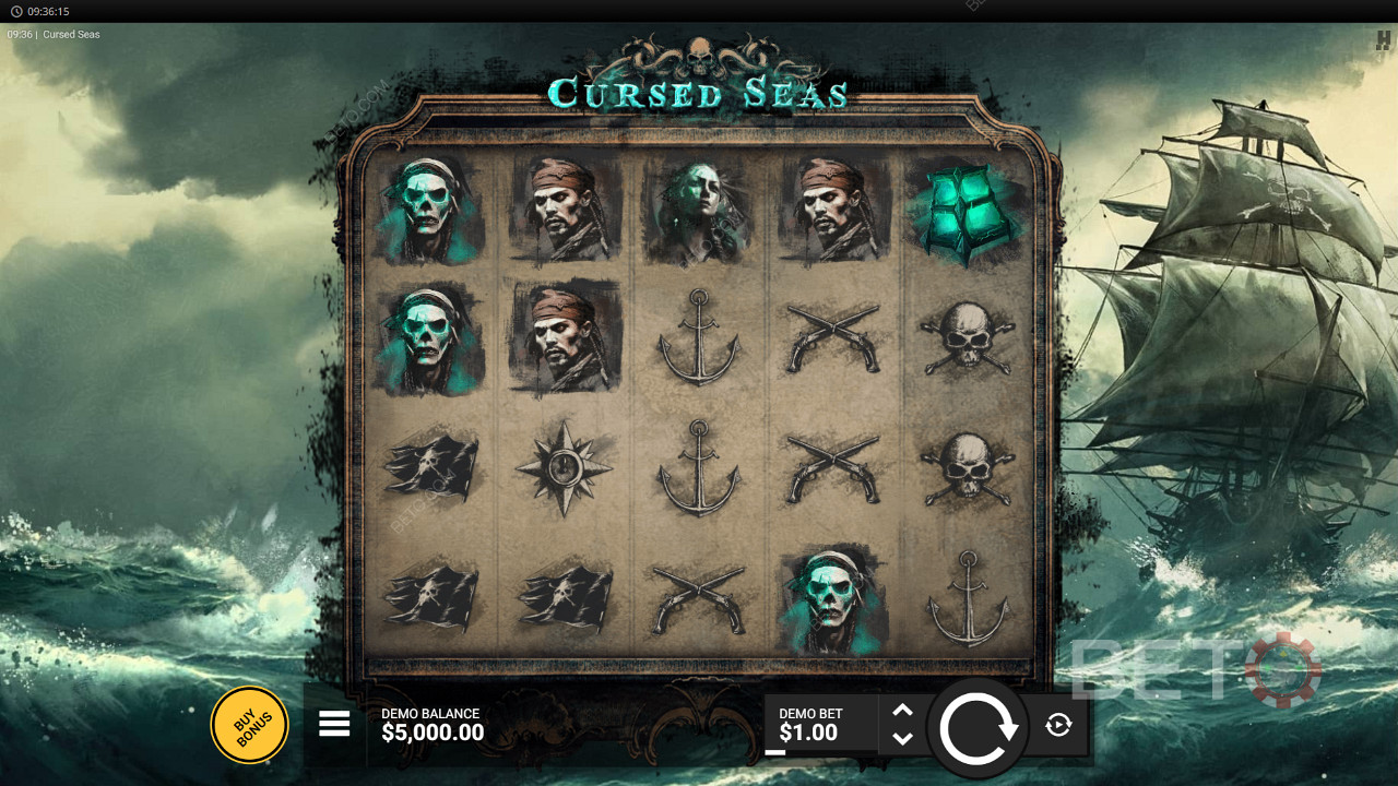 Cách chơi Cursed Seas của Hacksaw Gaming
