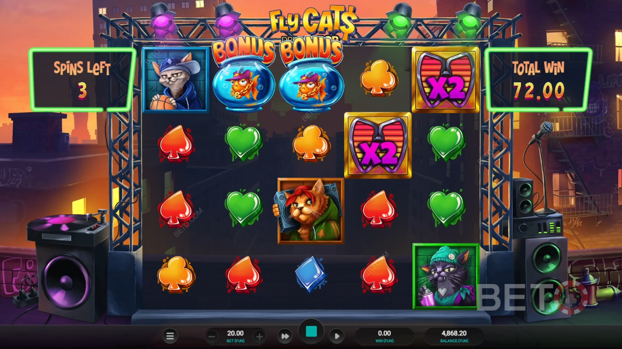 Đánh giá Fly Cats Dream Drop của BETO Slots