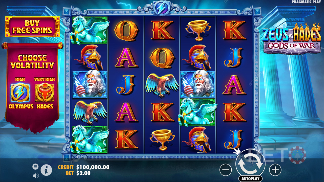 Kiếm được gấp 15.000 lần tiền đặt cược của bạn trong Zeus vs Hades - Máy đánh bạc Gods of War!