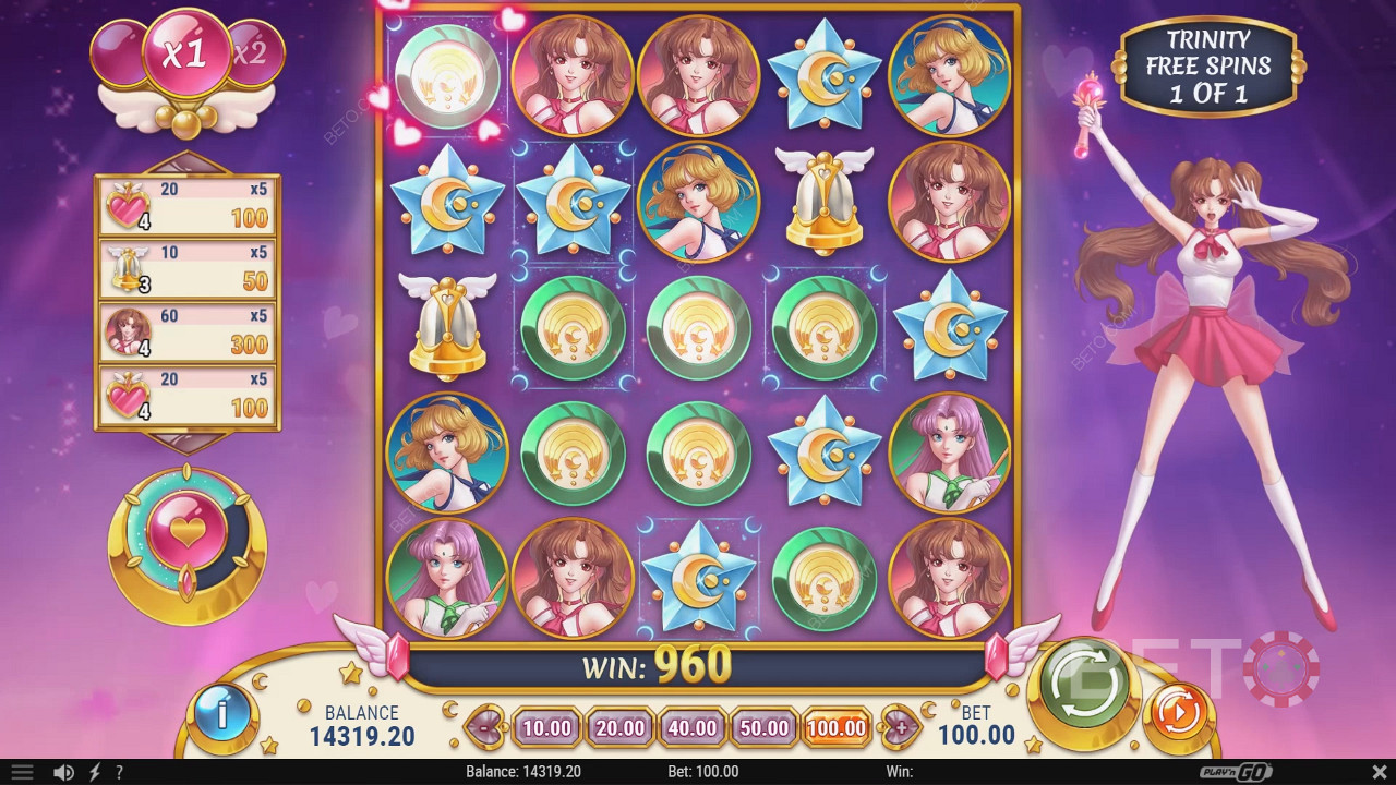 Đánh giá của Moon Princess Trinity bởi BETO Slots