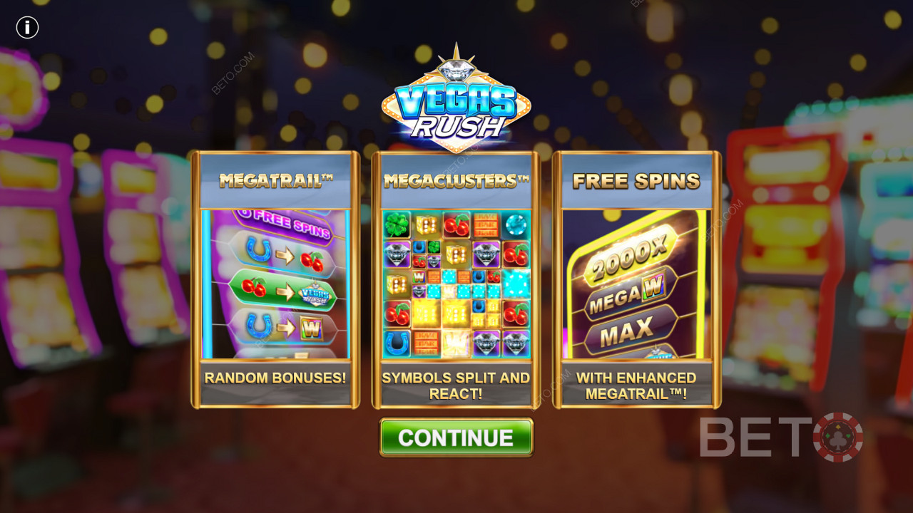 Slot trực tuyến Vegas Rush là một trong những game slot tốt nhất về mặt tính năng