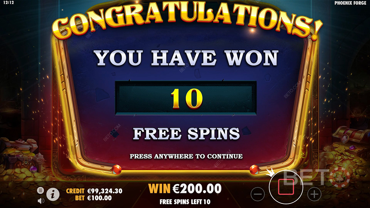 Thắng gấp 5.000 lần tiền cược của bạn trong trò chơi video slot Phoenix Forge!