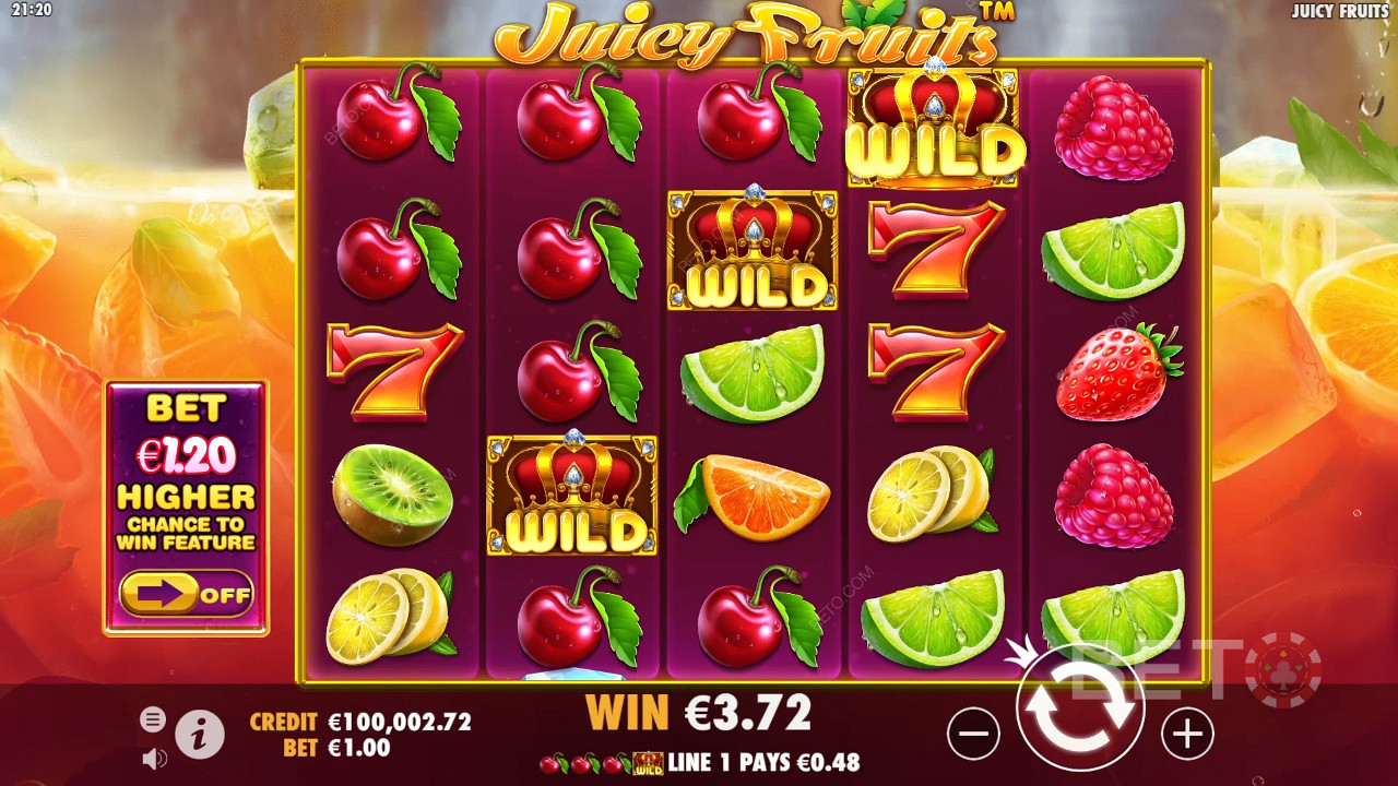 Biểu tượng Wild đóng vai trò quan trọng nhất trong slot Juicy Fruits