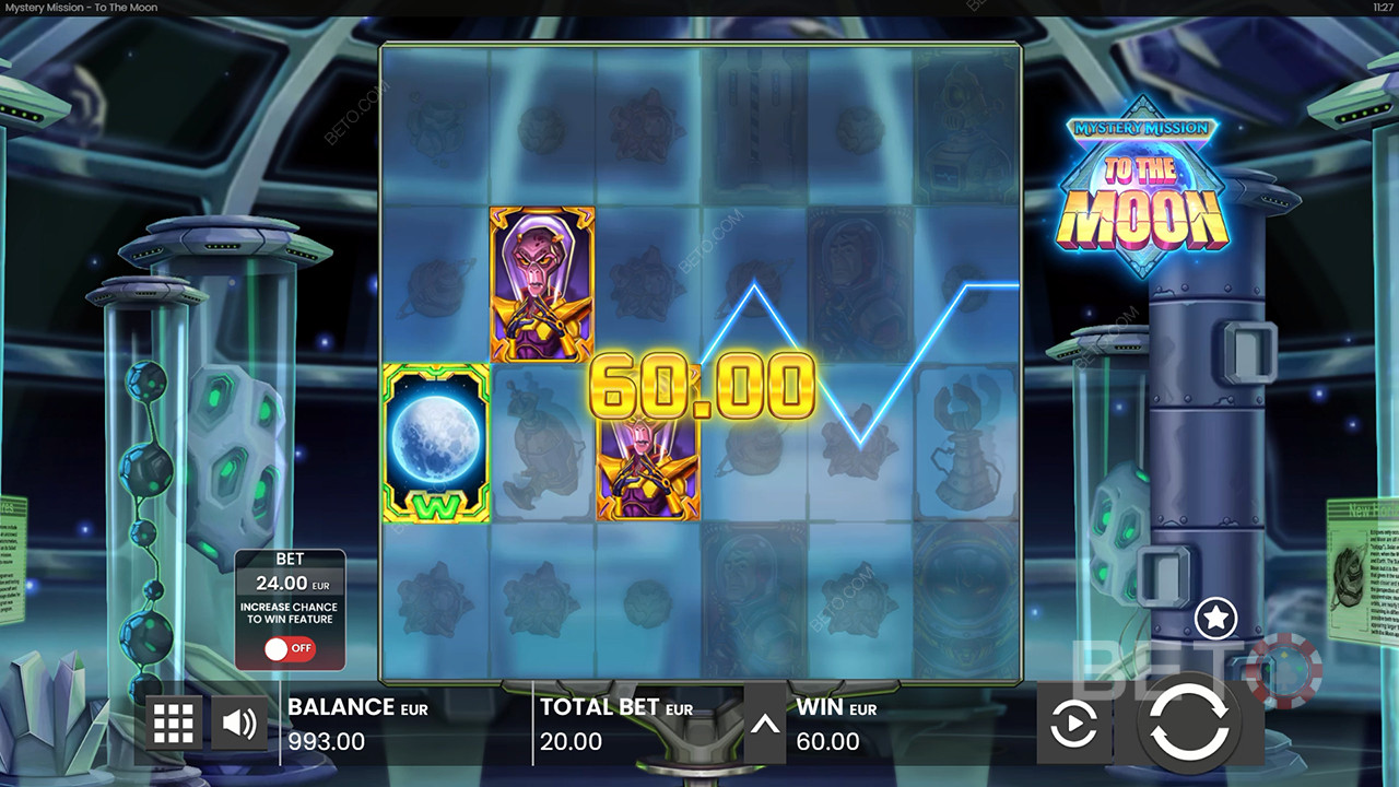 Thắng gấp 10.000 lần tiền cược của bạn trong trò chơi quay số Mystery Mission to the Moon!