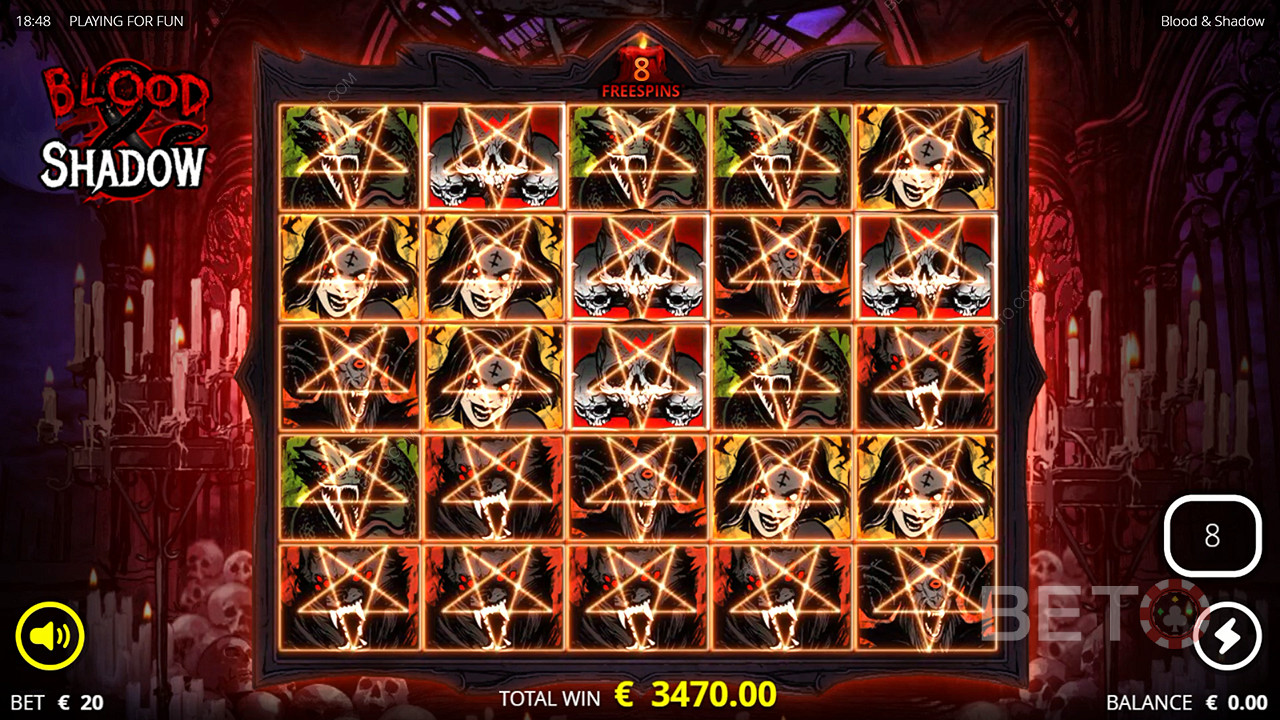 Đánh giá máu và bóng tối của BETO Slots
