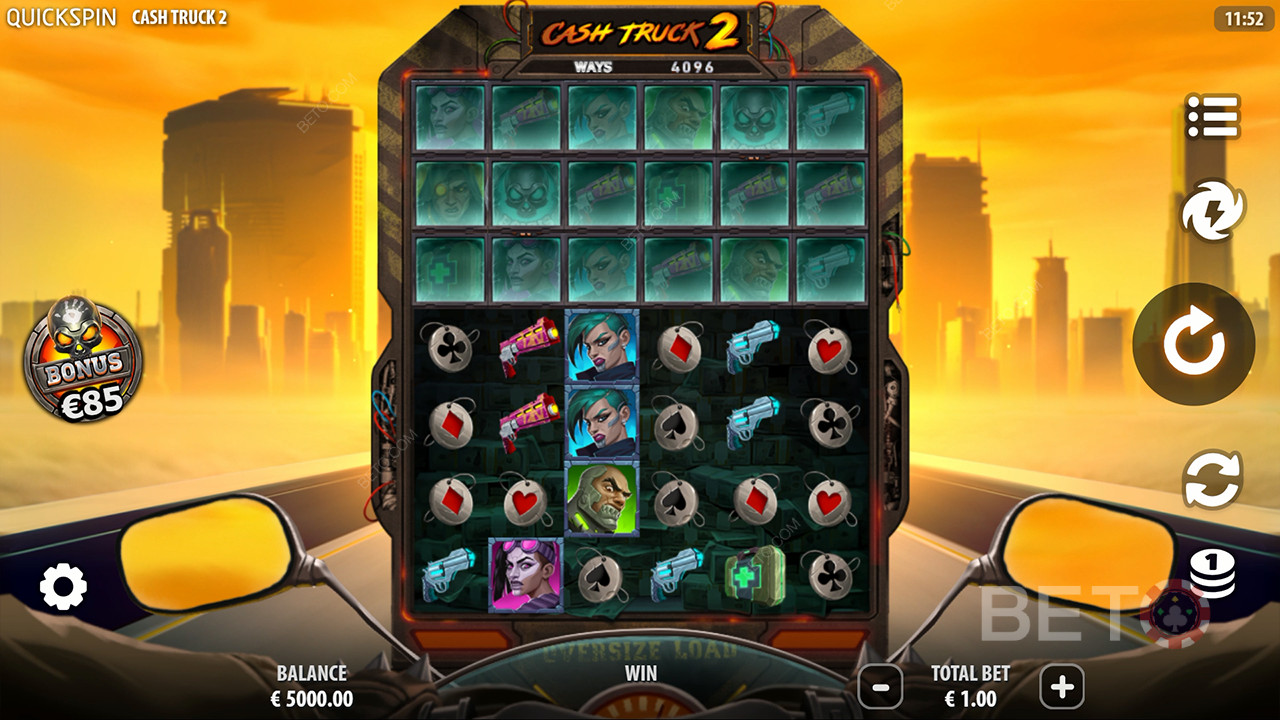 Cách chơi Cash Truck 2 của Quickspin
