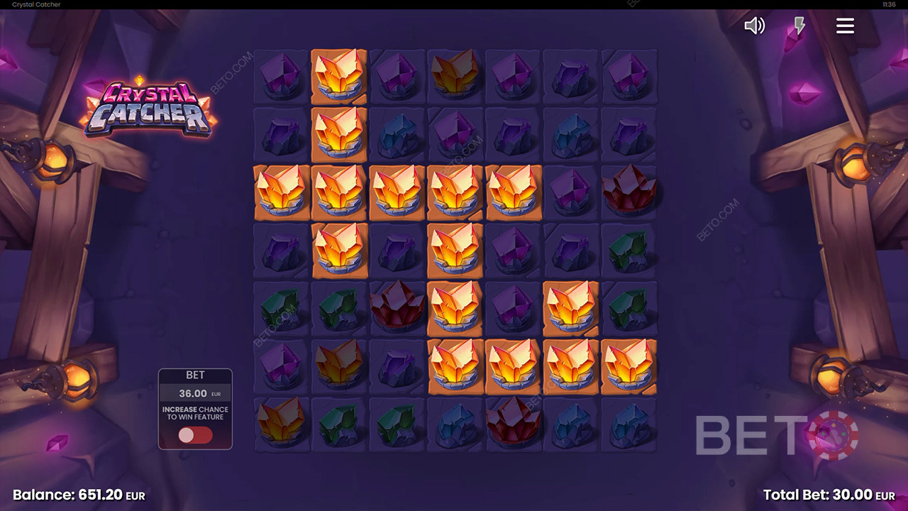 Cách chơi Crystal Catcher của Push Gaming