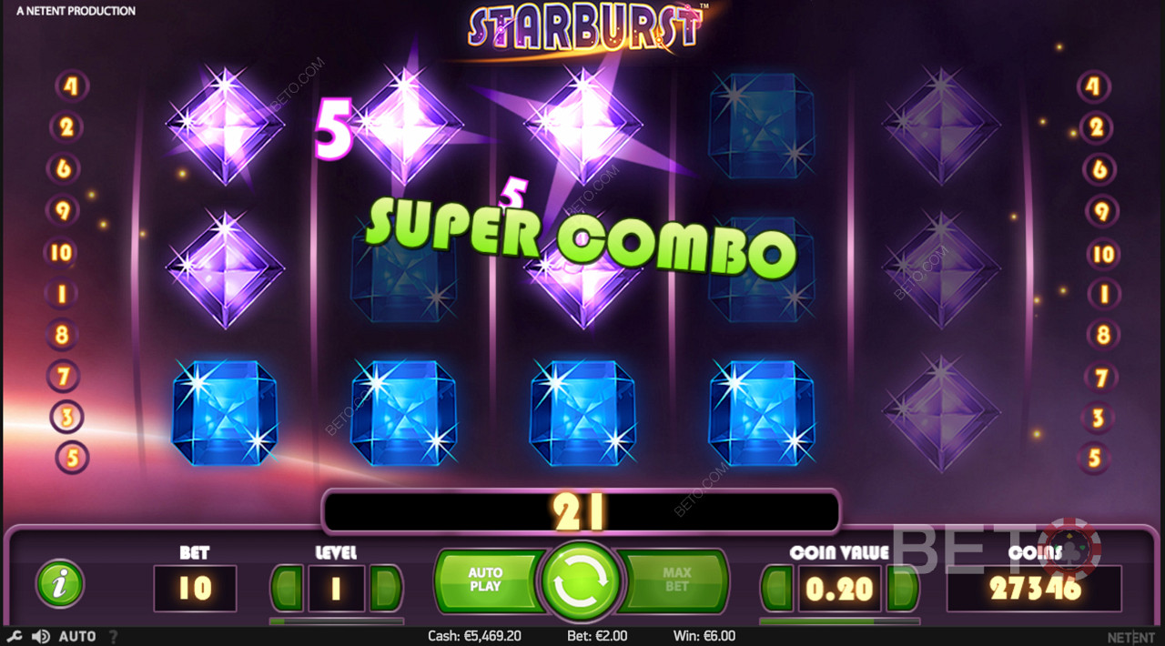 Super Combi trong Starburst được kích hoạt!