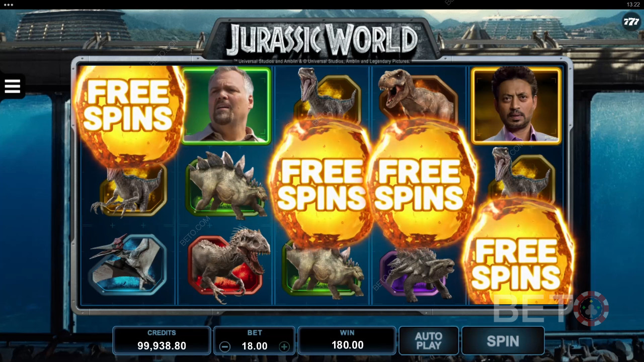 Đánh giá Jurassic World của BETO Slots