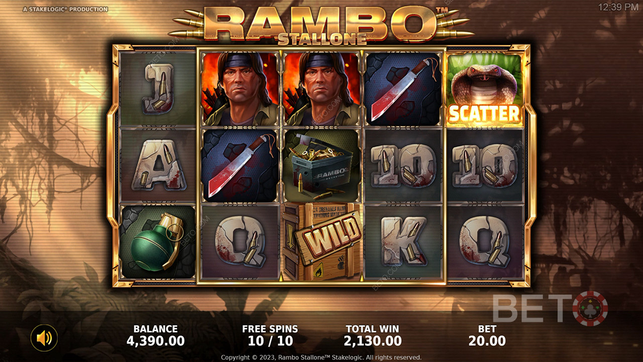 Thưởng thức một vị trí dựa trên một bộ phim mang tính biểu tượng bằng cách chơi vị trí Rambo