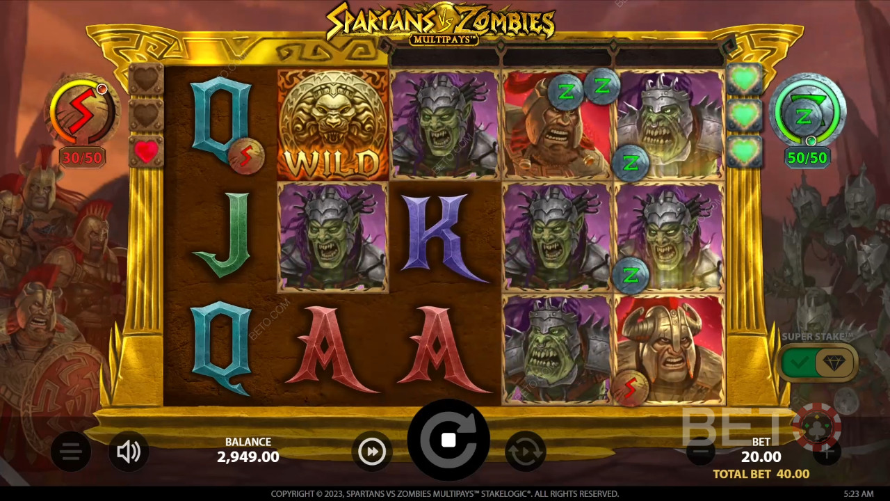 Đánh giá Spartans vs Zombies của BETO Slots