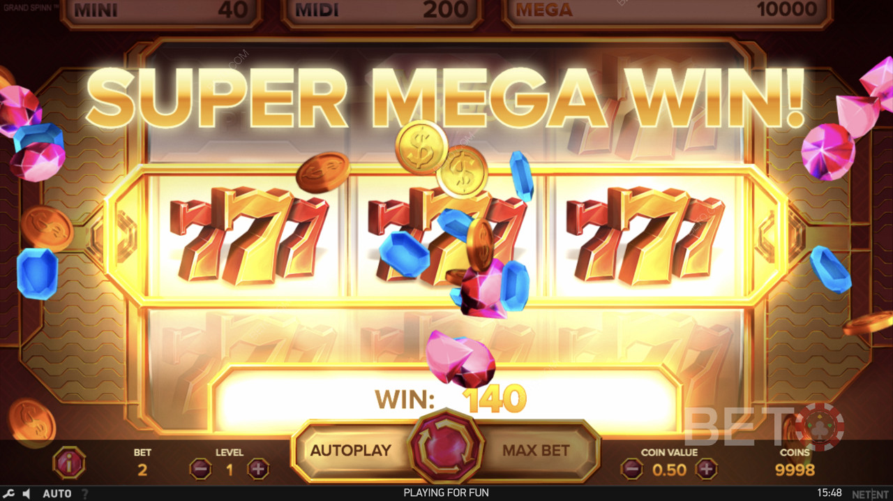 Mega Jackpot lớn nhất trong Grand Spinn Superpot