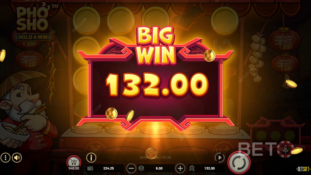 Kiếm được gấp 4.000 lần tiền cược của bạn trong trò chơi Pho Sho Slot trực tuyến!