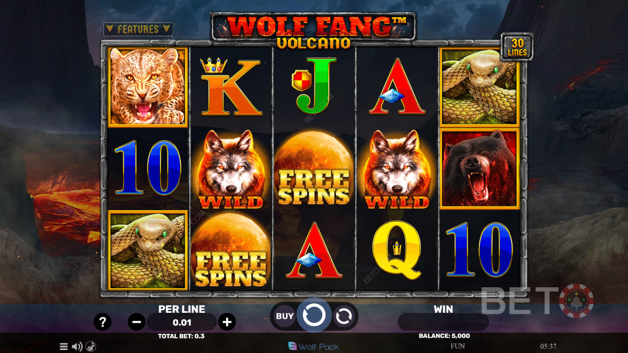 Wolf Fang - Đánh giá núi lửa của BETO Slots
