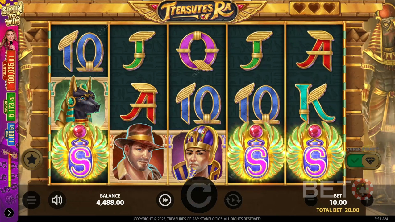 Đánh giá Treasures of Ra của BETO Slots