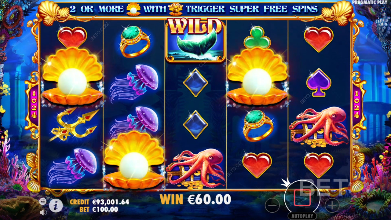 Đánh giá của Nữ hoàng Atlantis bởi BETO Slots