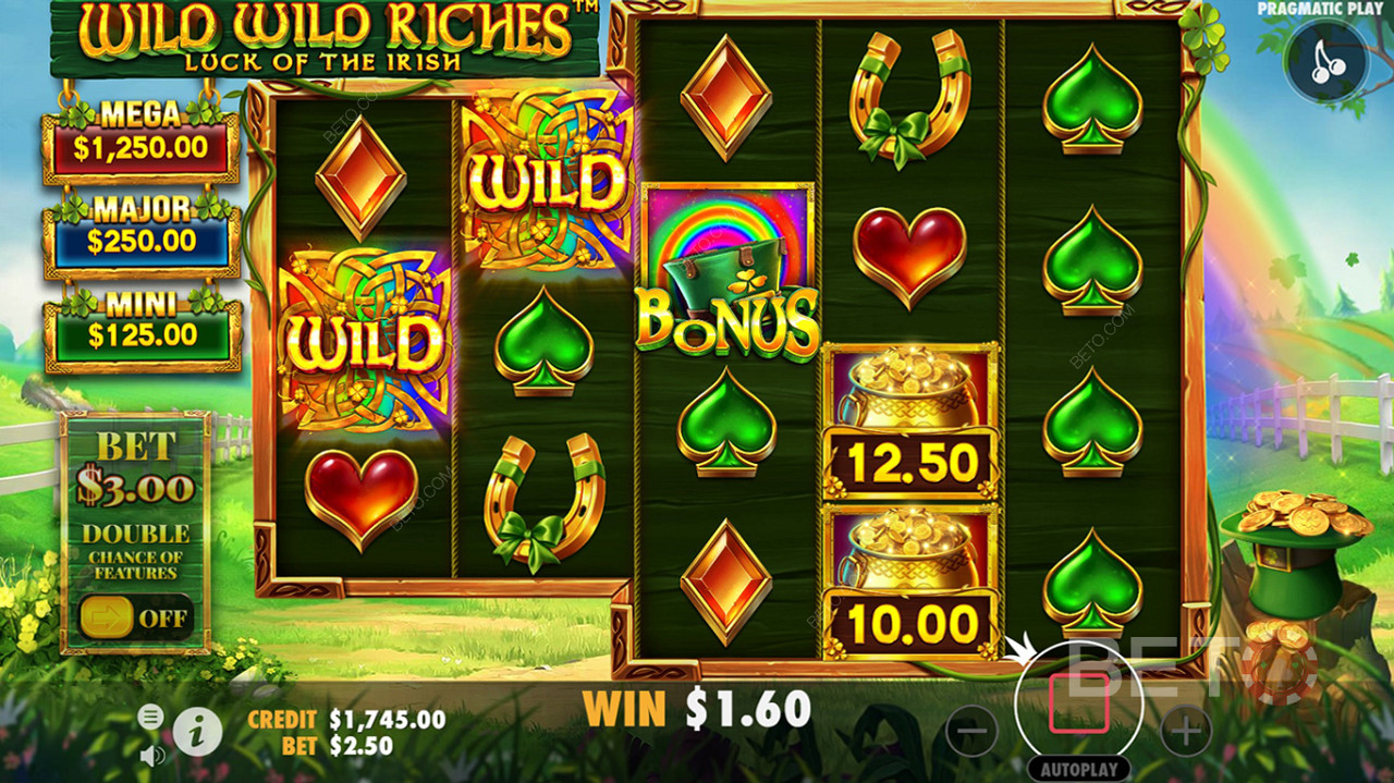 Nhận Wilds để giành được số tiền hấp dẫn trong Wild Wild Riches
