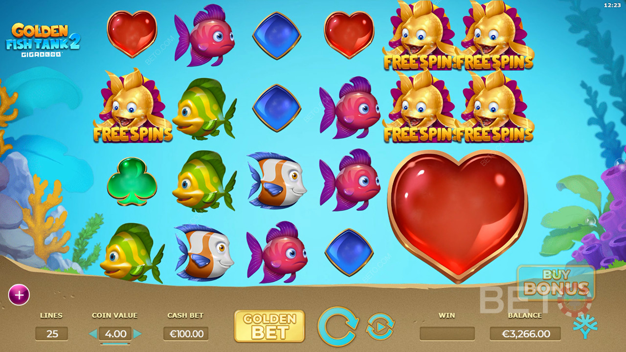 Đánh giá Golden Fish Tank 2 Gigablox của BETO Slots