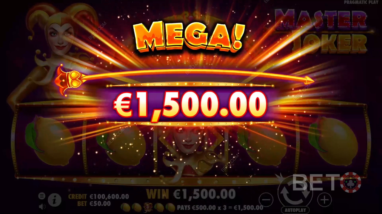 Thắng 10.000 lần tiền cược của bạn trong máy đánh bạc Master Joker!