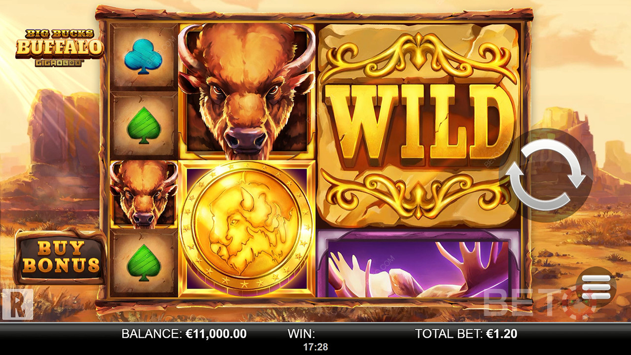 Đánh giá Big Bucks Buffalo Gigablox của BETO Slots