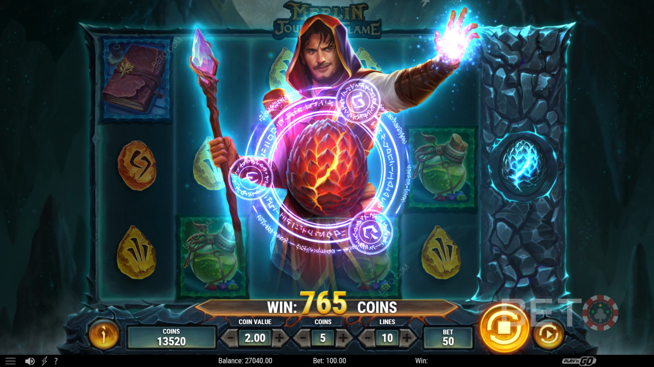 Đánh giá Merlin: Journey of Flame của BETO Slots