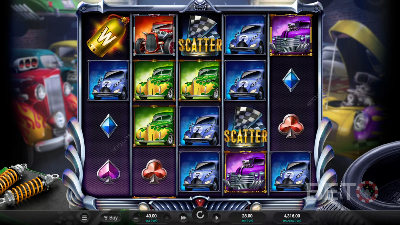 Đánh giá Hot Rod Racers của BETO Slots