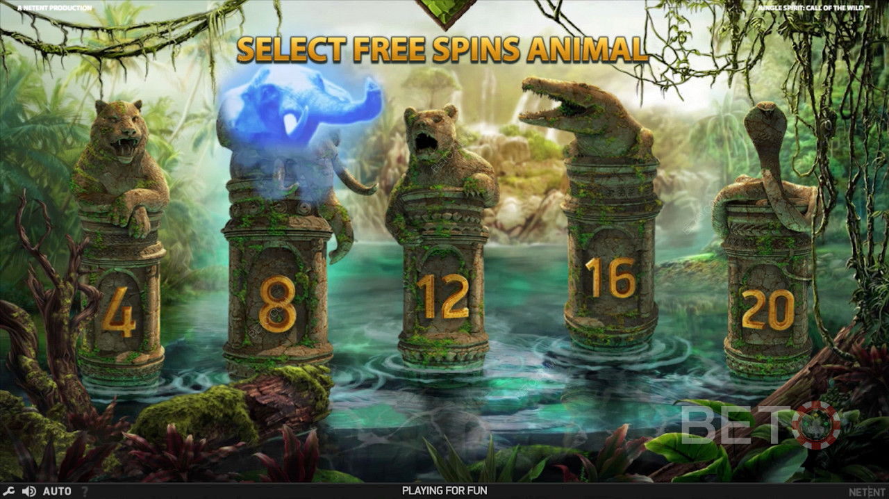 Chọn Động vật Quay Miễn phí trong Jungle Spirit: Call of the Wild
