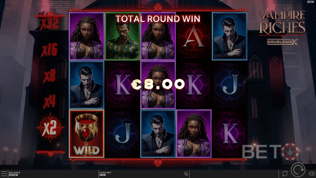 Cách chơi DoubleMax của Vampire Riches của Yggdrasil