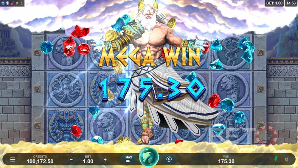 Giành được Mega Win trong Ancient Fortunes: Zeus slot