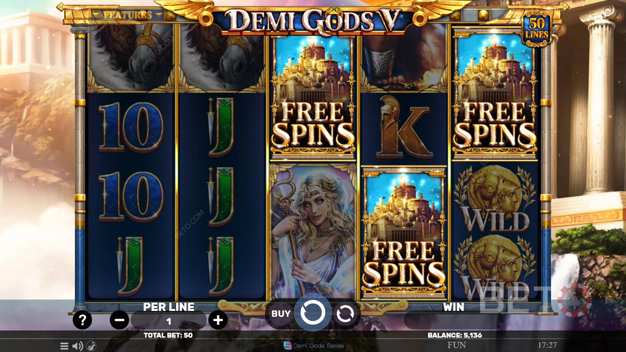 Đánh giá Demi Gods V của BETO Slots