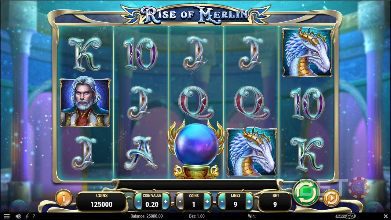Rise of Merlin Slot - Những biểu tượng đẹp đẽ.