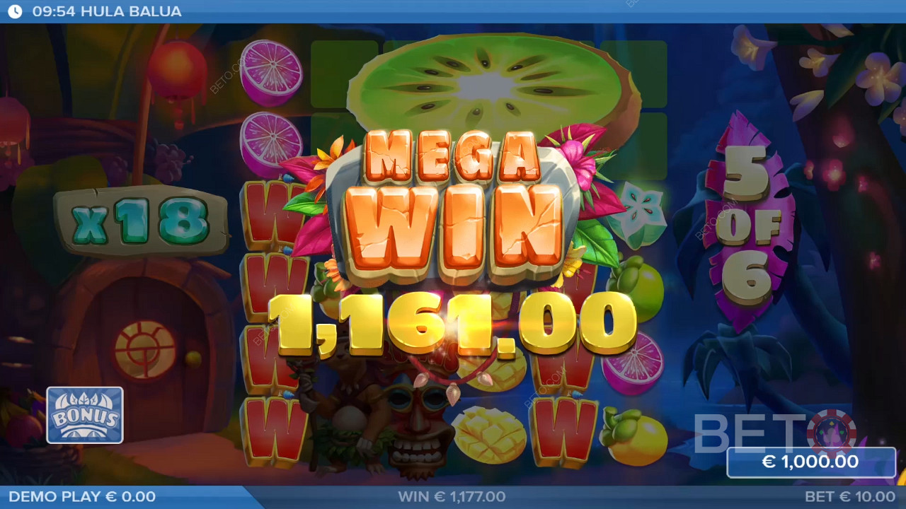 Thắng 25.000 lần tiền cược của bạn trong trò chơi Hula Balua Slot trực tuyến!