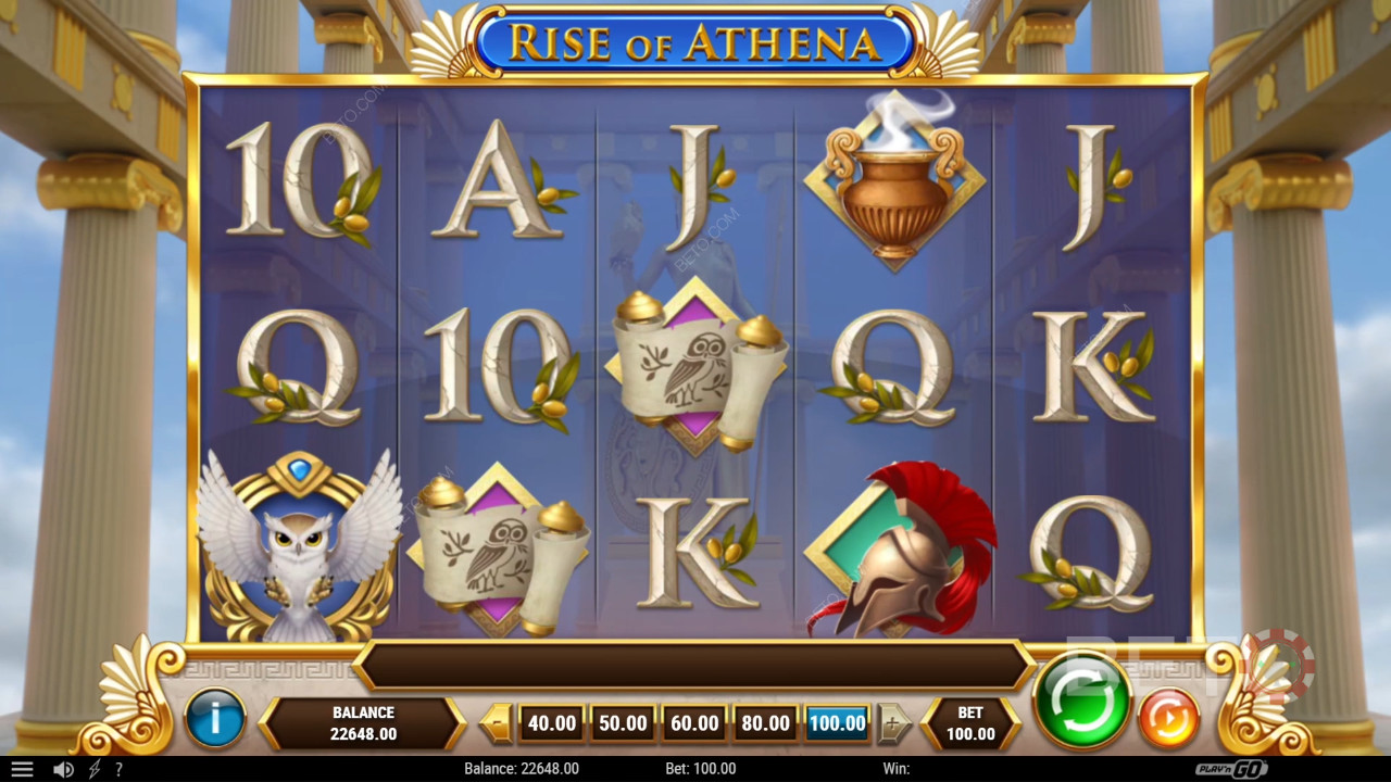 Đánh giá Rise of Athena của BETO Slots