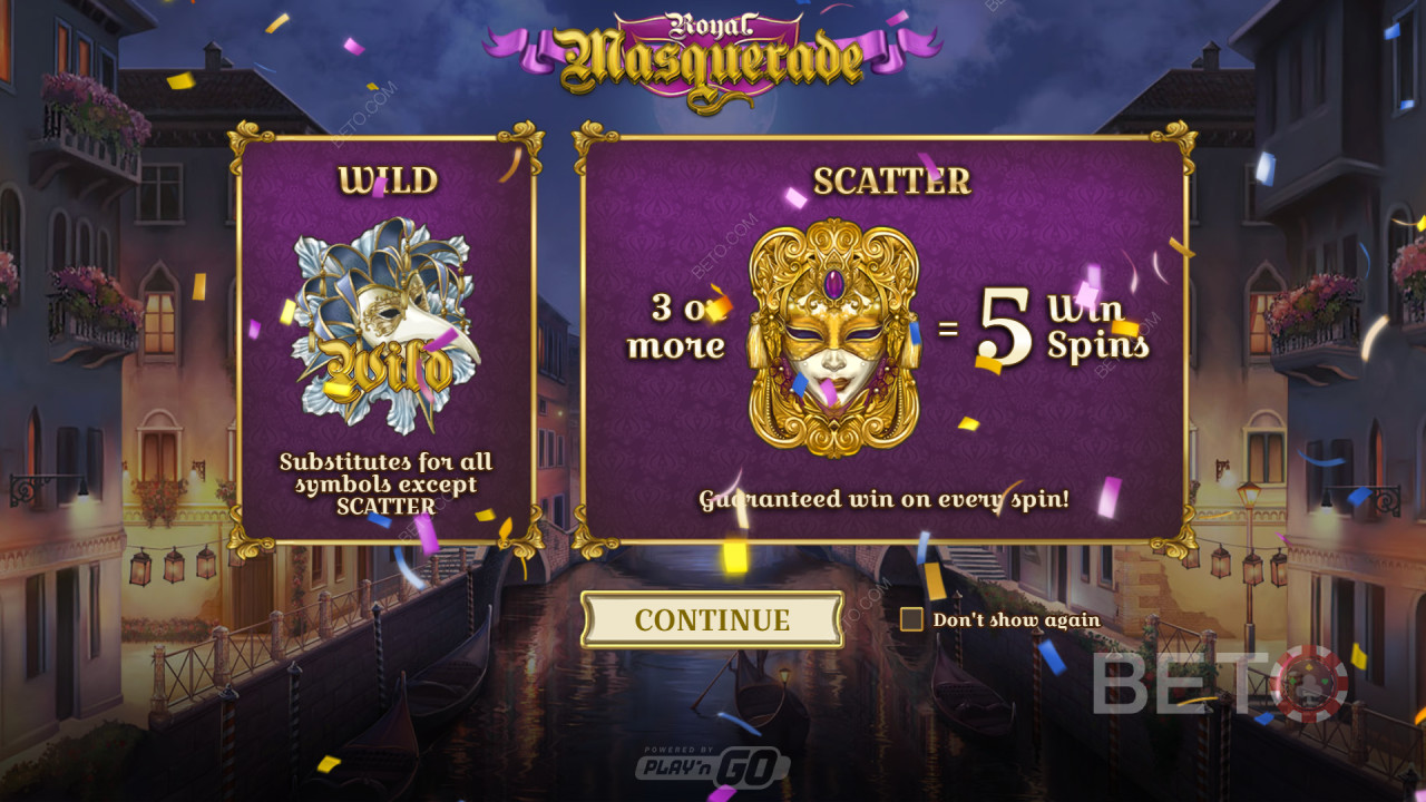 Giải thích về các tính năng bổ sung trong Royal Masquerade của Play