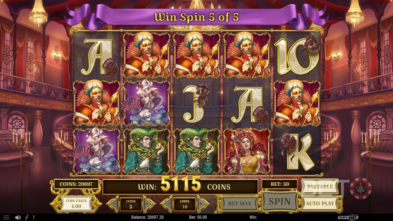 Trò chơi slot trực tuyến Royal Masquerade - Đánh giá của chúng tôi