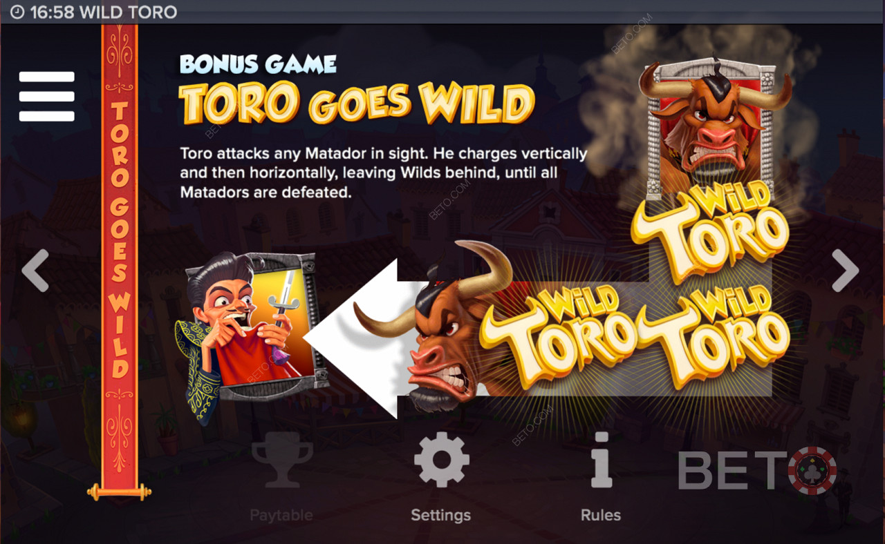 Các tính năng đặc biệt trong khe cắm Wild Toro