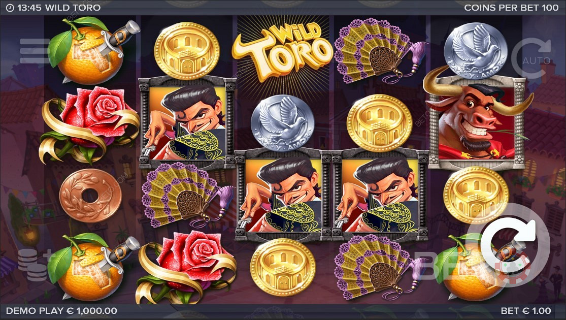 Biểu tượng hấp dẫn trong Slot trực tuyến Wild Toro