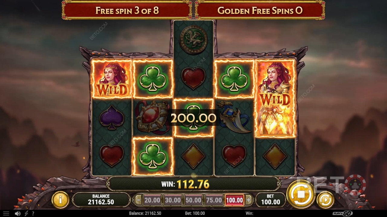 Giành chiến thắng gấp 5.000 lần tiền cược của bạn trong máy đánh bạc Dragon Maiden!
