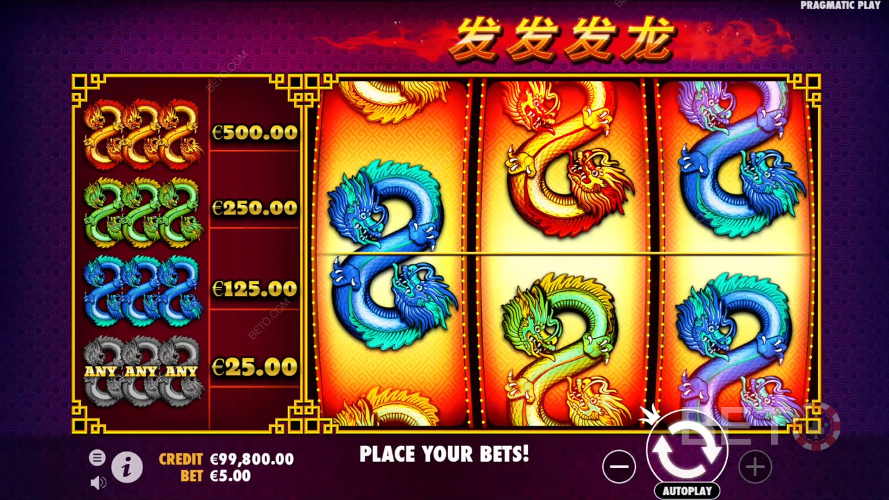 Các tính năng thưởng được giải thích trong 888 Dragons của Pragmatic Play