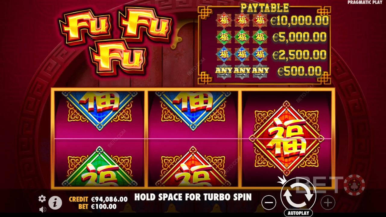 Cách chơi Fu Fu Fu của Pragmatic Play
