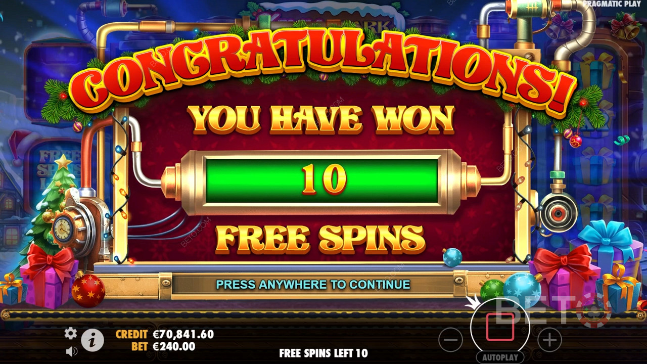 Kiếm được gấp 10.000 lần số tiền đặt cược của bạn trong Slot Xmas Spark!