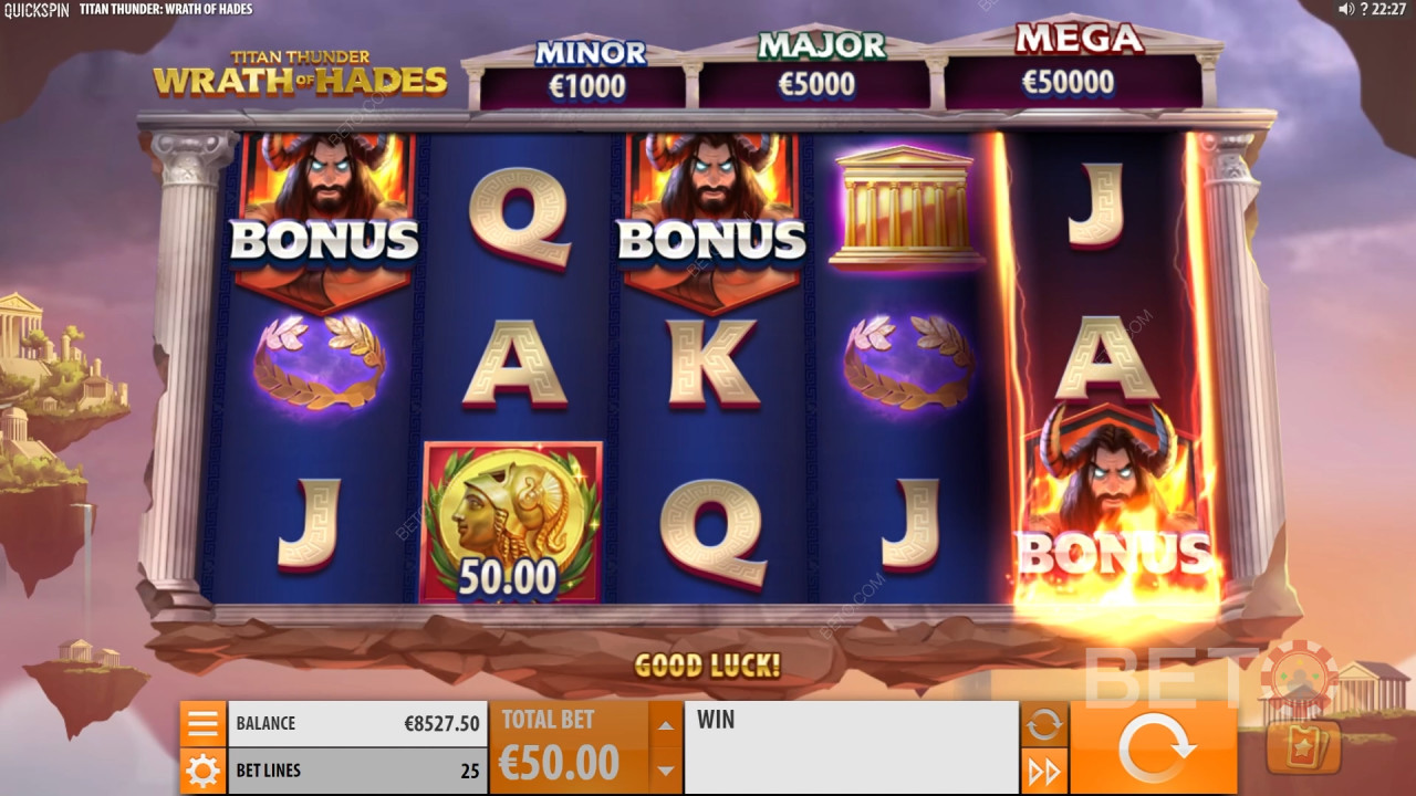 Đánh giá Titan Thunder: Wrath of Hades của BETO Slots